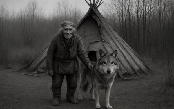 A Timeless Bond — Native American and Wolf in One of History’s Earliest Photos