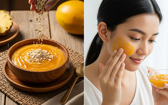 2 Powerful DIY Face Masks Using Just Kitchen Ingredients: Papaya and Pineapple