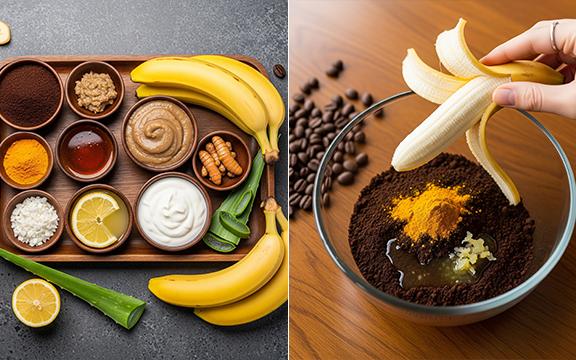 How to Get Clear Skin and a Radiant Glow with Coffee & Banana Peel Mask