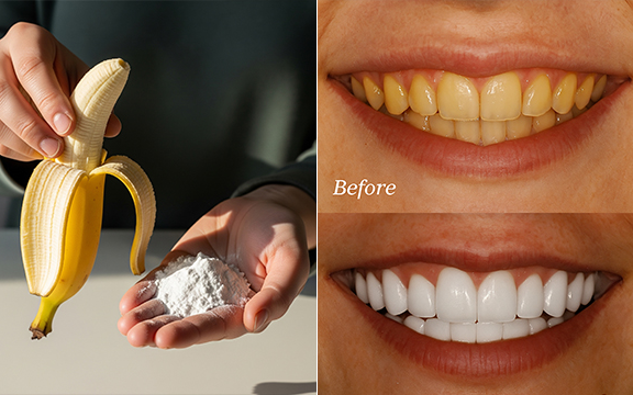 The Secret to a Dazzling Smile the Natural Way: Clean Your Teeth with Strawberries, Banana Peel, and Bicarbonate of Soda